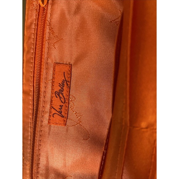 Vera Bradley Orange Red Paprika Double Kiss Lock Snap Clutch Wallet Purse Rare‎ - Picture 9 of 15